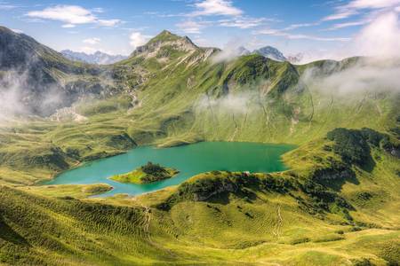 Morgens am Schrecksee im Allgäu