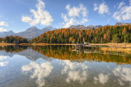 Stazersee im Engadin in der Schweiz