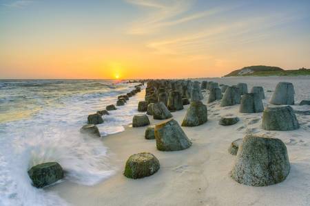 Sylt Sonnenuntergang bei den Tetrapoden in Hörnum