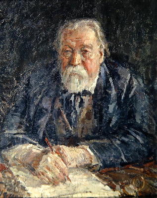 Portrait of the Composer Michail Ippolitov-Ivanov (1859-1935) 1934 (oil on canvas) à Michail Fyodorovich Shemyakin