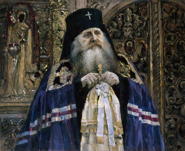 Portrait of Metropolitan Antony of Kiev and Galicia (1863-1936) à Michail Wassiljew. Nesterow