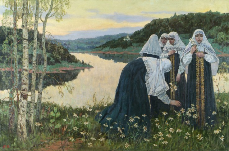 The novices on the shore à Michail Wassiljew. Nesterow