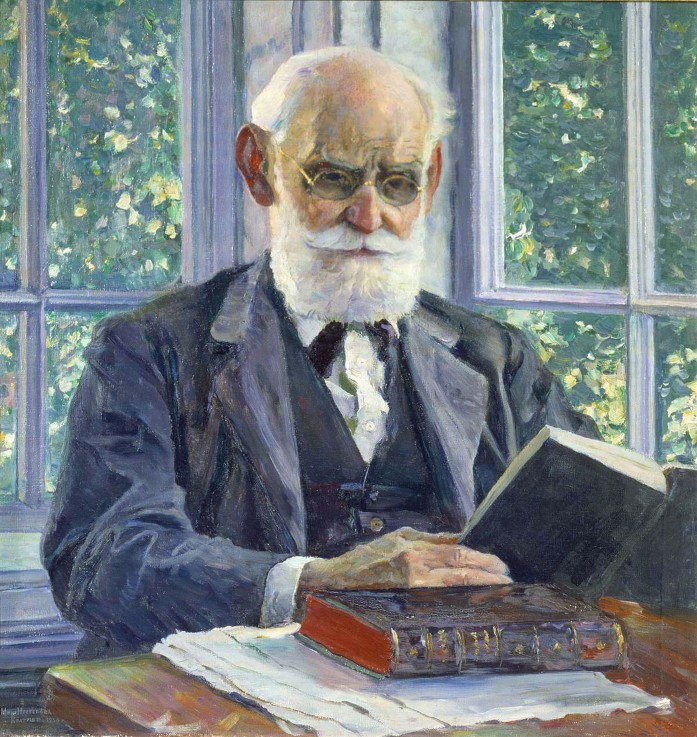 Portrait of the physiologist, psychologist, and physician Ivan P. Pavlov (1849-1936) à Michail Wassiljew. Nesterow