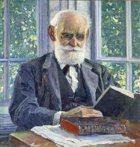 Portrait of the physiologist, psychologist, and physician Ivan P. Pavlov (1849-1936)