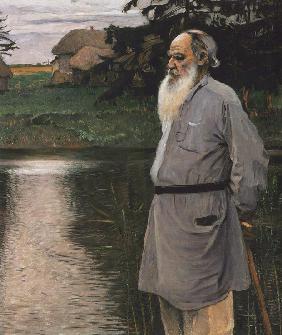 Portrait of the author Leo N. Tolstoy (1828-1910)