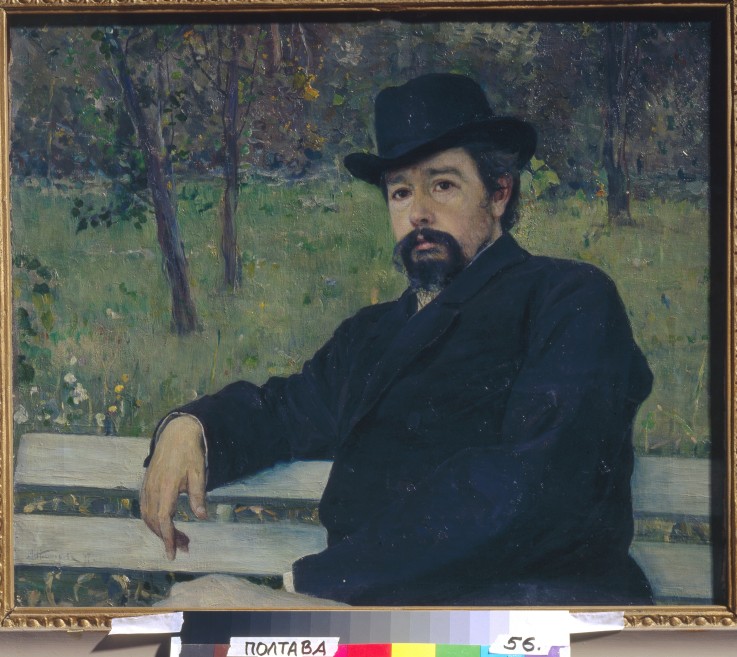 Portrait of the painter Nikolai Alexandrovich Yaroshenko (1846-1898) à Michail Wassiljew. Nesterow