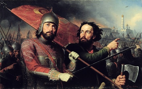 The National Uprising of Kuzma Minin (d.1616) and Count Dmitry Pozharsky (1578-1642) 1850 à Michail Ivanovich Skotti