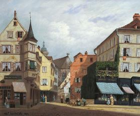 Maison Mathieu, Grand-Rue, Colmar, 1876 (oil on canvas)