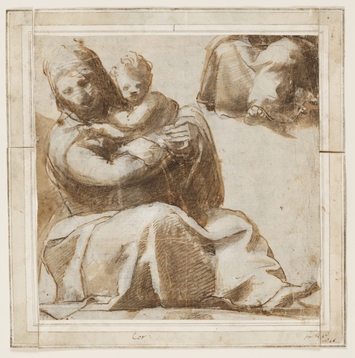 Sitzende Madonna mit Kind à Michelangelo Anselmi