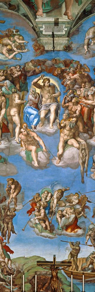 The Last Judgement - Sistine Chapel, ceiling fresco, detail à Michelangelo Buonarroti