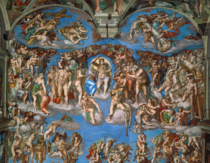 Sistine Chapel: The Last Judgement, 1538-41 (pre-restoration) à Michelangelo Buonarroti
