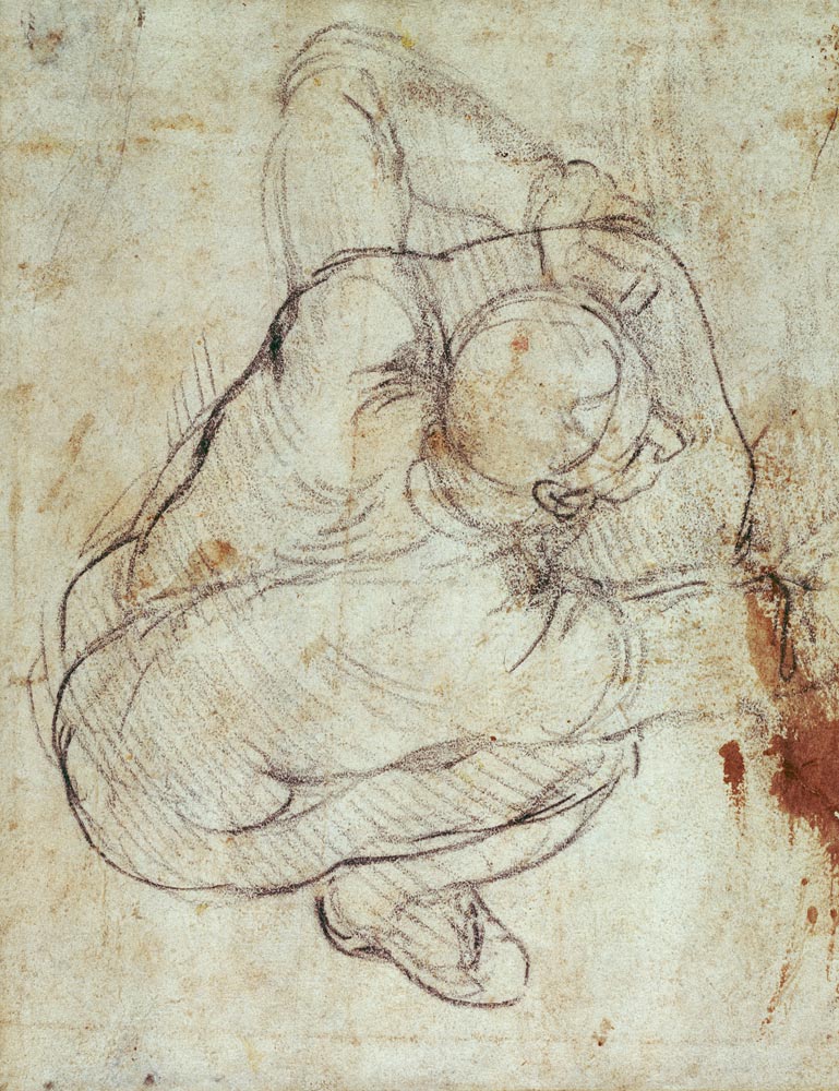 Etude pour du jugement dernier à Michelangelo Buonarroti