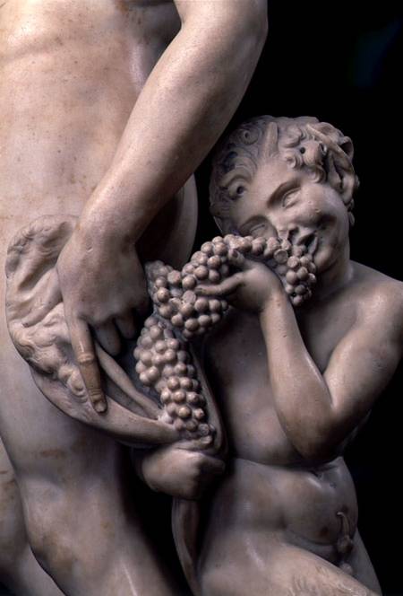 The Drunkenness of Bacchus, detail of the satyr à Michelangelo Buonarroti