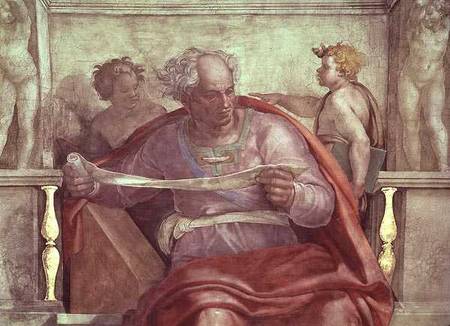 The Prophet Joel, from the Sistine Ceiling à Michelangelo Buonarroti
