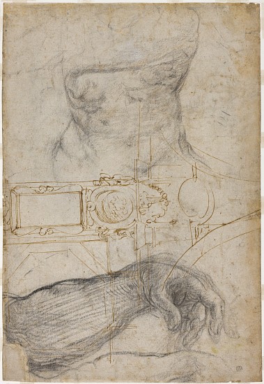 Scheme for the decoration of the ceiling of the Sistine Chapel à Michelangelo Buonarroti