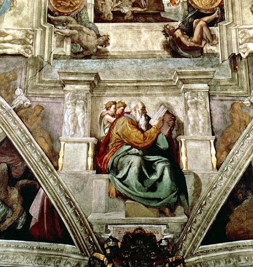 Sistine Chapel Ceiling, 1508-12 (detail of 177197) à Michelangelo Buonarroti