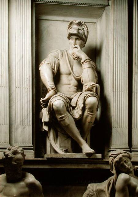 Statue of Lorenzo de' Medici (1449-92) from the Tomb of Lorenzo de' Medici à Michelangelo Buonarroti