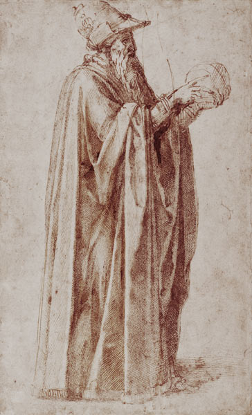Study of a Man  Inv.9/15/498 (W.1) à Michelangelo Buonarroti