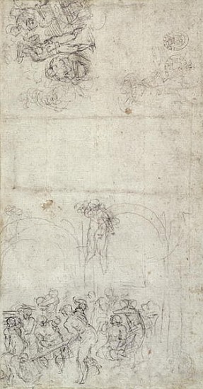 Study for The Last Judgment à Michelangelo Buonarroti