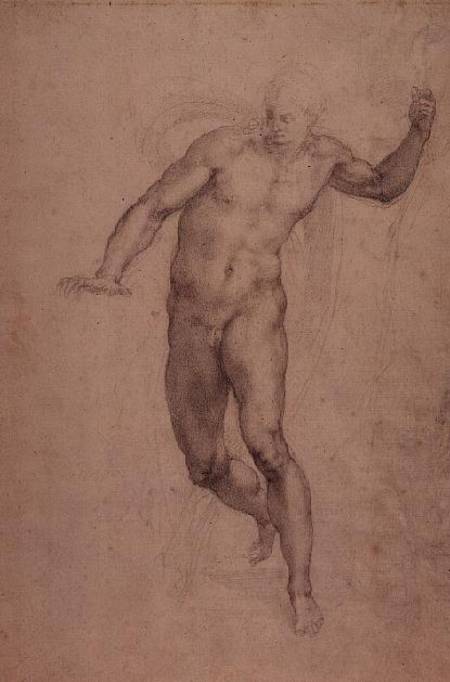 Study for The Last Judgement (W.54 recto) à Michelangelo Buonarroti