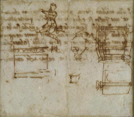 Study of an Octagonal building, 1518 (pen & ink on paper) à Michelangelo Buonarroti