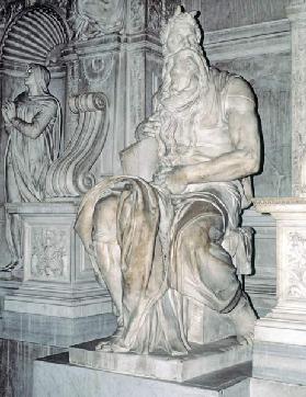 Moses, sculpture from the tomb of Pope Julius II (1453-1513) 1513-16 (marble) 