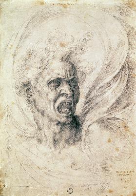 Study of a man shouting