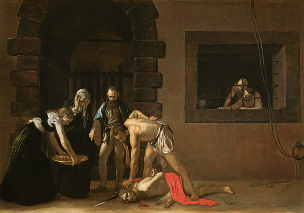 The Decapitation of St. John the Baptist à Michelangelo Caravaggio, dit le Caravage