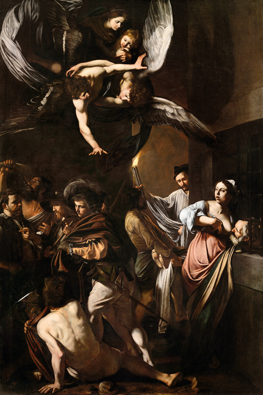 The Seven works of Mercy à Michelangelo Caravaggio, dit le Caravage