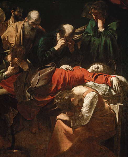 La Mort de la Vierge à Michelangelo Caravaggio, dit le Caravage