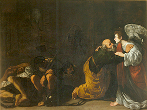Die Befreiung des Hl. Petrus. à Michelangelo Caravaggio, dit le Caravage