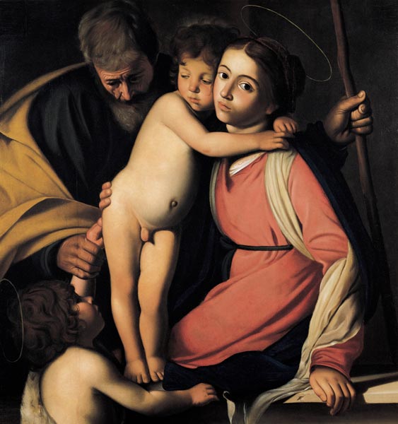 The Holy Family with John the Baptist as a Boy à Michelangelo Caravaggio, dit le Caravage