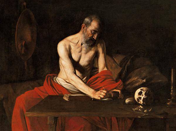 Caravaggio / St.Jerome / Paint./ 1608 à Michelangelo Caravaggio, dit le Caravage