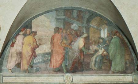 St. Antoninus Founds the Company of Good Men at San Martino, lunette à Michelangelo Cinganelli