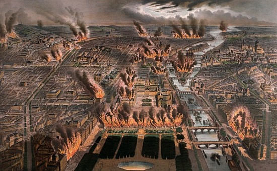 Fires in Paris, 24th-25th May 1871 à Michel Charles Fichot