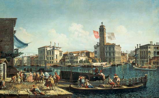 The Canal Grande and S. Geremia, Venice à Michele Marieschi