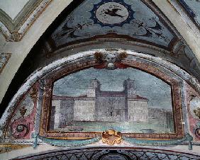 Detail of a ceiling, Villa Medicea di Careggi (fresco)