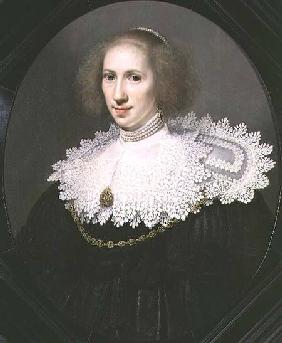 Portrait of a Lady with a Lace Collar and Pearls