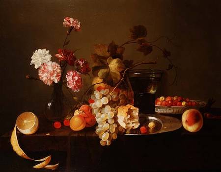 Still Life of Fruit and Flowers à Michiel Simons