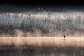 Suping on Bohinj lake