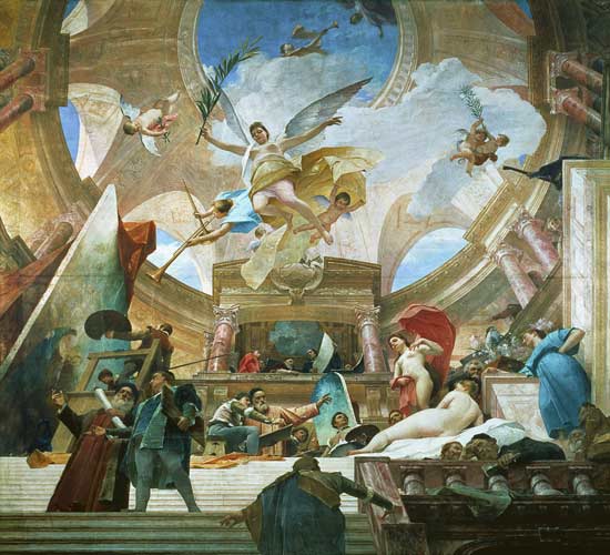 Apotheosis of the Renaissance  (for study see 70757) à Mihály Munkácsy