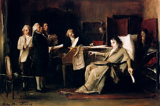 Mozart directing his Requiem on his deathbed à Mihály Munkácsy