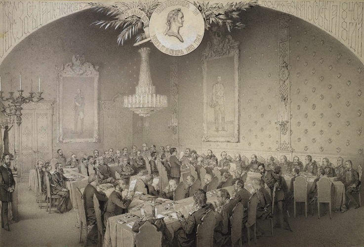 Session of the State Council in 1884 à Mihaly von Zichy