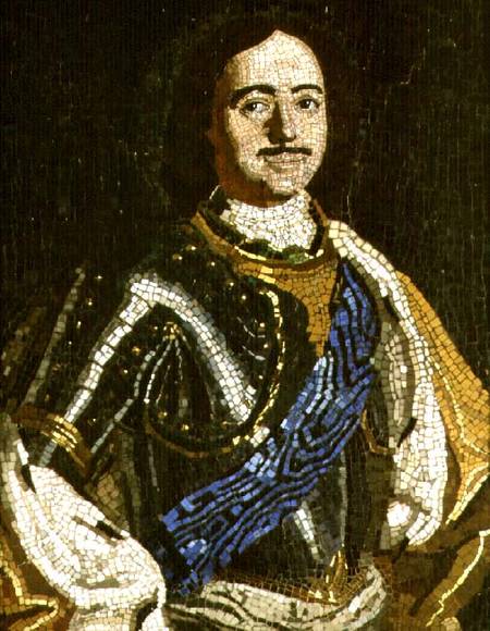 Portrait of Peter I à Mikhail Vasilievich Lomonosov