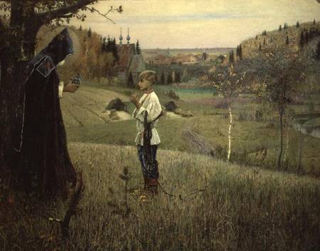 The Vision of the Young Bartholomew à Mikhail Vasilievich Nesterov