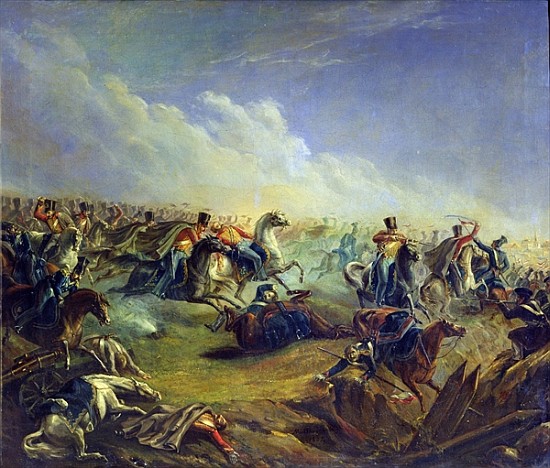 The Guard hussars attacking near Warsaw on August 26th, 1831 à Mikhail Yuryevich Lermontov