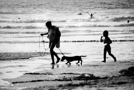 On the beach