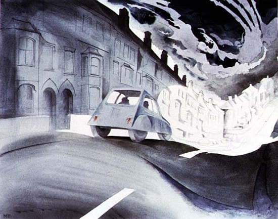 Whizzing Down Chetwynd Road, 1998 (w/c on paper)  à Miles  Thistlethwaite