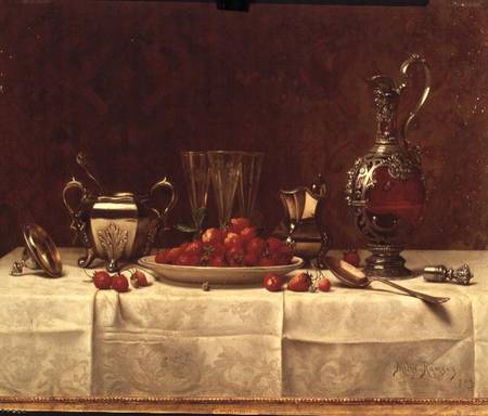 Still Life with Strawberries and Silverware à Milne Ramsey