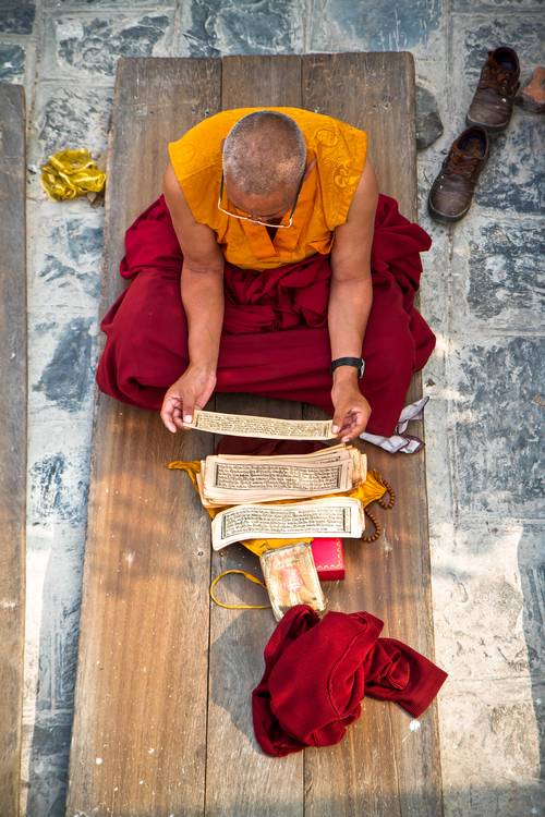 Buddhistischer Mönch in Kathmandu, Nepal à Miro May